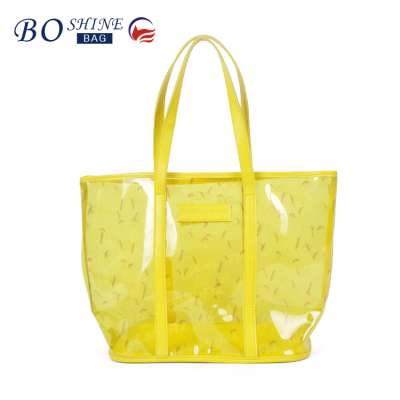 BOSHINE 2016 hot sale Dongguan PVC factory outlet BSCI promotional fashion transparent handbag